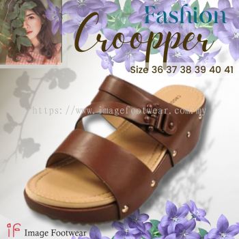 CROOPPER Ladies Comfort & Wider Sandals- CS-55-82037- BROWN Colour