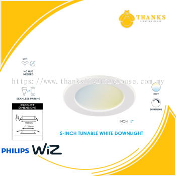 5 inch Philips Wiz LED Tunable White Smart Downlight 