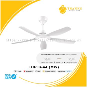 NSB FD693-44 (MW)-WITH LIGHT CEILING FAN
