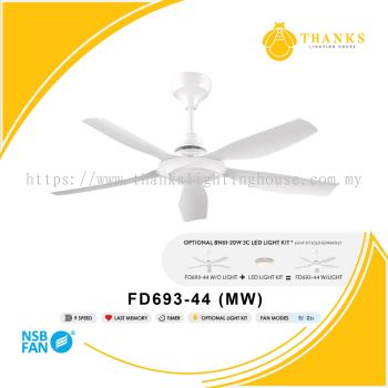 NSB FD693-44 (MW)-WITHOUT LIGHT CEILING FAN