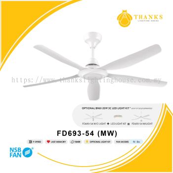 NSB FD693-54 (MW)-WITHOUT LIGHT CEILING FAN