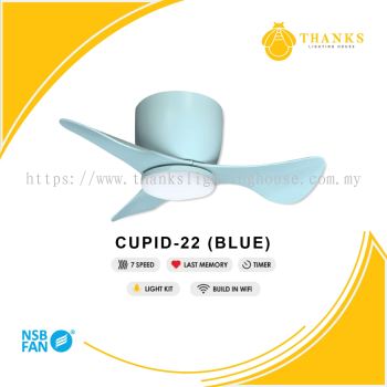 NSB CUPID 22 (BLUE)-WITH LIGHT CEILING BABY FAN
