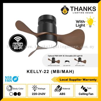 NSB KELLY 22 (MB/MAH) -WITH LIGHT CEILING BABY FAN