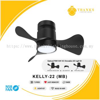 NSB KELLY 22 (MB) -WITH LIGHT CEILING BABY FAN