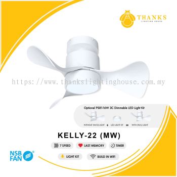 NSB KELLY 22 (MW) -WITH LIGHT CEILING BABY FAN