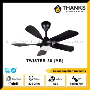 NSB TWISTER 38 (MB)-WITH LIGHT CEILING BABY FAN