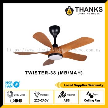 NSB TWISTER 38 (MB/MAH)-WITH LIGHT CEILING BABY FAN