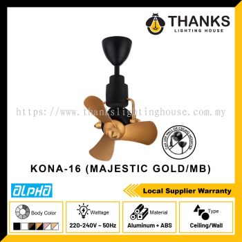 ALPHA KONA-16 (MAJESTIC GOLD/MB) CORNER FAN FOR CEILING/WALL