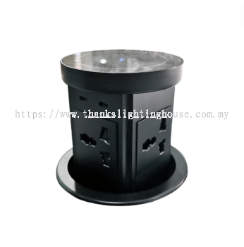 reTOUCH POP OUT TOWER ELECTRICAL SOCKETS MOTORIZED / PNEUMATIC BLACK