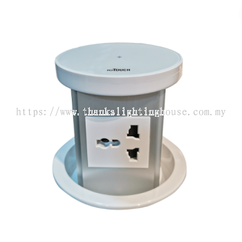 reTOUCH POP OUT TOWER ELECTRICAL SOCKETS MOTORIZED / PNEUMATIC WHITE