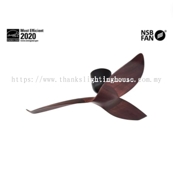 NSB AERATRON AE3+ 60" CEILING FAN BK+DARK WOODGRAIN