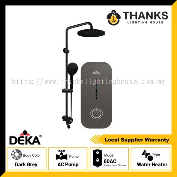 DEKA MIIZU 60AC PUMP RAINSHOWER INSTANT WATER HEATER DARK GREY