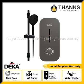 DEKA MIIZU 60AC PUMP INSTANT WATER HEATER DARK GREY