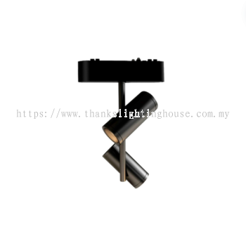 ULTRA THIN MAGNETIC DOUBLE TRACK LIGHT VERTICAL BLACK SINGLE COLOUR 3000K/4000K