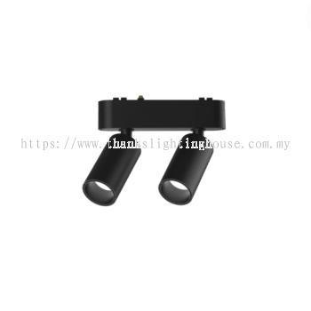 ULTRA THIN MAGNETIC DOUBLE TRACK LIGHT HORIZONTAL BLACK SINGLE COLOUR 3000K/4000K