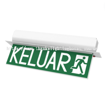 LED KELUAR SIGN SLIM TYPE (SEMI-RECESSED) SIRIM BOMBA APPROVED