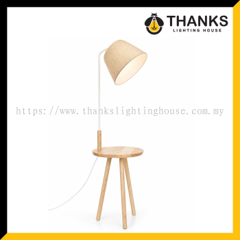 LED TABLE FLOOR LAMP WHITE OAK/WOOD