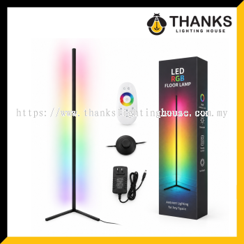 Smart RGB LED Floor Lamp 12W 1530mm with Remote Control   Slim Standing Mood Light for KOL Live, Video Shooting &amp; Gaming Room