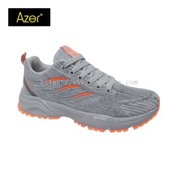 MEN LACE COMFORT SPORT SHOE (S 02-GY/OR) (PX.X)