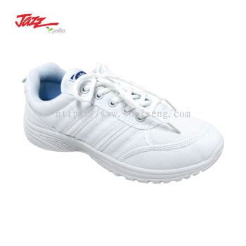 KIDS LACE UP WHITE SCHOOL SHOE (307-0170-W)(MN.SN)