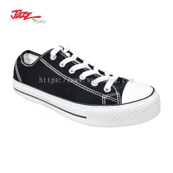 KIDS LACE UP BLACK SCHOOL SHOE (402-0333-BK)(ML.X)