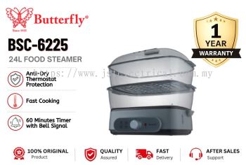 BUTTERFLY BS-6225 Jumbo Food Steamer 24L | Pengukus Makanan 24L | Pengukus Elektrik 1600W 