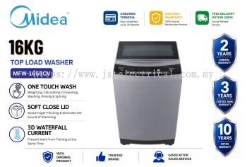 MIDEA MFW-1655CV 16KG Inverter Top Load Washing Machine | Fully Automatic | Large Capacity 
