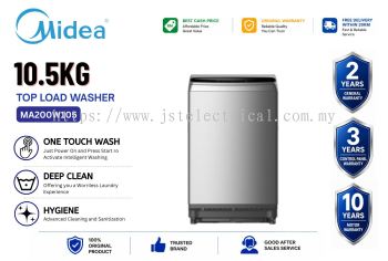 MIDEA MA200W105 10.5KG Fully Automatic Top Load Washing Machine | One Touch Smart Wash | Auto Clean 