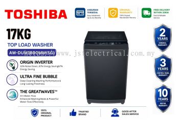 TOSHIBA AW-DUM1800MM(SG) 17KG Origin Inverter Top Load Washing Machine | THE GREATWAVES™ 