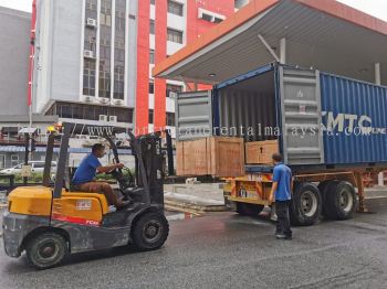 Unload Relocation Machine From Container