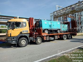 Lorry Crane Rental For Lifting Air Compressor