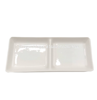  MZ-GD602 6" RECTANGLE 2 COMPARTMENT DISH 