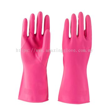 Pink Household Rubber Glove