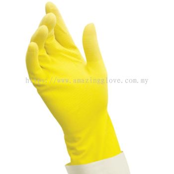 Caring Hands Rubber Gloves ( Yellow )