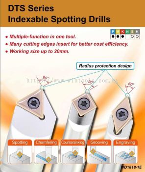 INDEXABLE SPOTTING DRILLS, SET PROMOTION 4PC INSERTS AND 1PC HOLDER