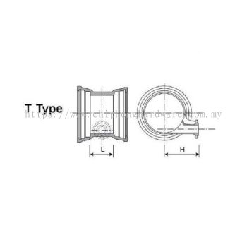 Double Socket Level Invert Tee With Flanged Branch