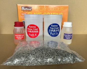 DIY Epoxy Colour Flake Coating Set - 42 Flake Colors Available." (For Toilet Floor leaking, Antislip surface, Waterproof, No hacking Required)