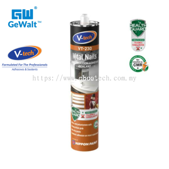 V-tech VT-230 Vital Nails Construction Adhesive Sealant  | wall panel board  |  wood skirting  |  Fu