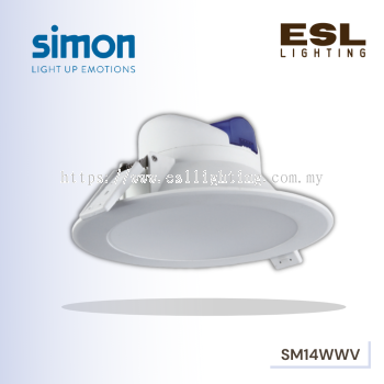 SIMON 14WATT 6" LED WAVE DOWNLIGHT 3000K 4000K 6500K POWER FACTOR 0.9 