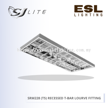 SJ LITE MIRROR LOUVRE FITTING SRM228 IMPERIAL RECESSED T-BAR MOUNTED T5