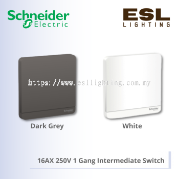 SCHNEIDER AvatarOn Intermediate Switches 16AX 250V 1 Gang Intermediate Switch - E8331M_WE_G11 E8331M_DG_G11