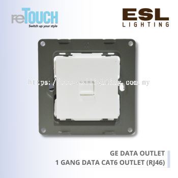 RETOUCH GRAND ELEMENTS - GE DIMMER - E/TL109-GW -1 GANG DATA CAT6 OUTLET (RJ46)