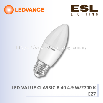 LEDVANCE LED VALUE CLASSIC B 40 4.9 W/2700 K E27 - 4058075625075
