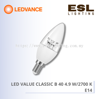 LEDVANCE LED VALUE CLASSIC B E14 4.9W - 2700K 4058075625150