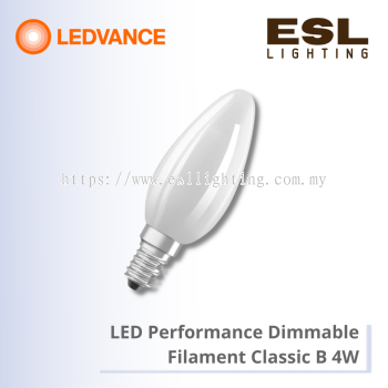 LEDVANCE LED Performance Dimmable Filament Classic B E14 4W - 4058075751590 / 4058075751613