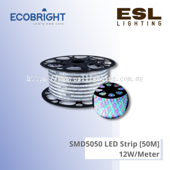 ECOBRIGHT SMD5050 LED Strip RGB [50M] 12W/Meter - SMD5050-RGB[60LED] IP65