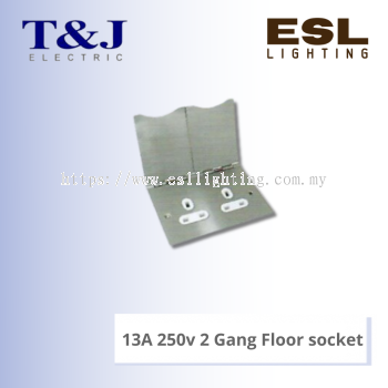 T&J 13A 250v 2 Gang Floor socket - CM8513DM-WSS