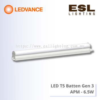 LEDVANCE LED T5 Batten Gen3 APM 600mm/6.5W - LDVAL BAT 600 6.5W/3000K / LDVAL BAT 600 6.5W/4000K / LDVAL BAT 600 6.5W/6500K