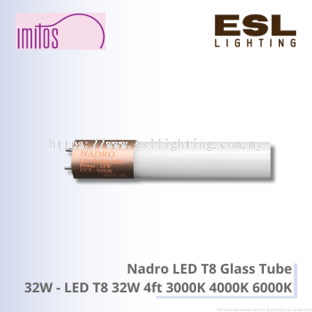 IMITOS Nadro LED T8 Glass Tube - LED T8 48W 1.2m (4ft) 6000K