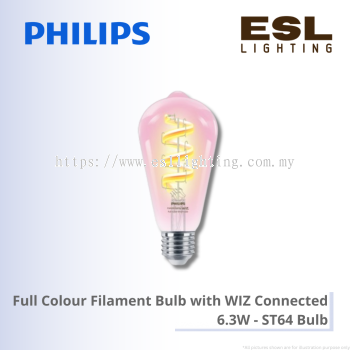 PHILIPS Full Colour Filament Bulb with WIZ Connected 6.3W - A60 Bulb
